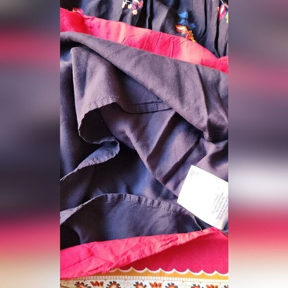 Sezane Daphna Navy Blue and Red Floral Dress - Picture 5 of 11